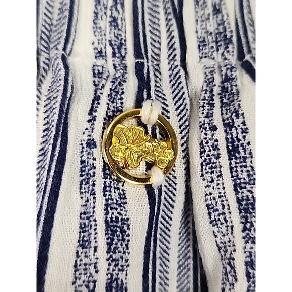 Hawaiian Tropic Off Shoulder Women Blue Casual Sun Mini Dress X-Large Beach Boho - Picture 10 of 13